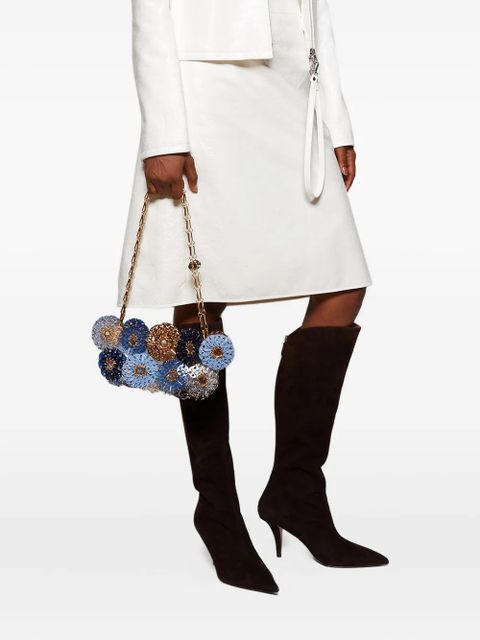 Paris Texas 75mm pointed-toe suede knee-high boots - Black