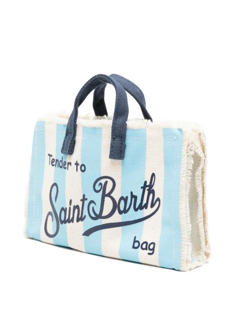 MC2 Saint Barth striped frayed phone bag - Blue - zdjęcie produktu nr 2