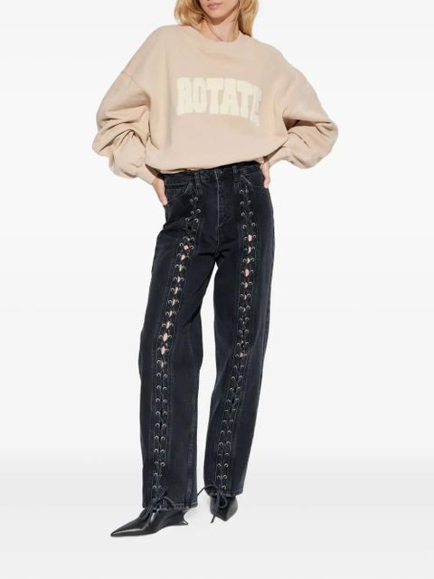 ROTATE BIRGER CHRISTENSEN logo-appliqué sweatshirt - Neutrals