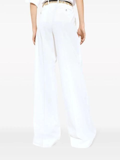 Dolce & Gabbana high-waisted cotton-blend pallazo pants - White - zdjęcie produktu nr 2