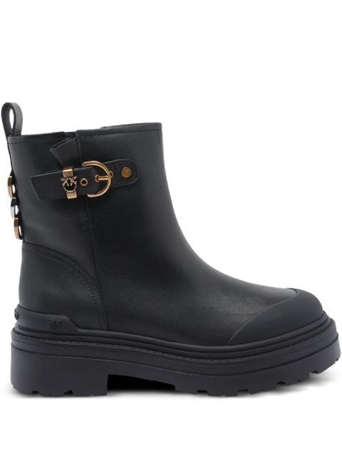 PINKO buckle-detail side-zip boots - Black - zdjęcie produktu nr 1