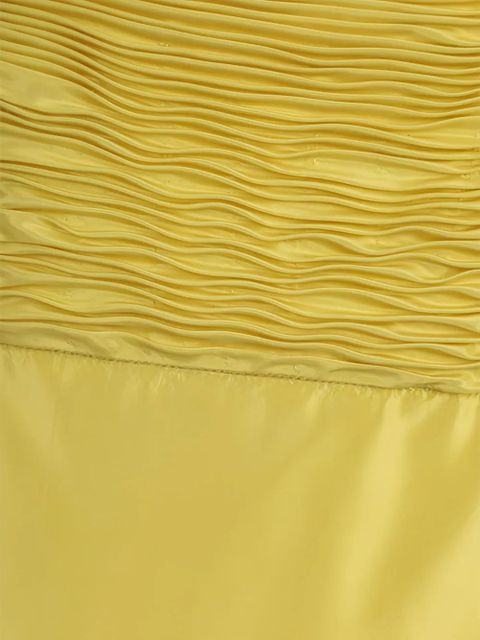 Valentino Garavani pleated rose-embellished midi dress - Yellow