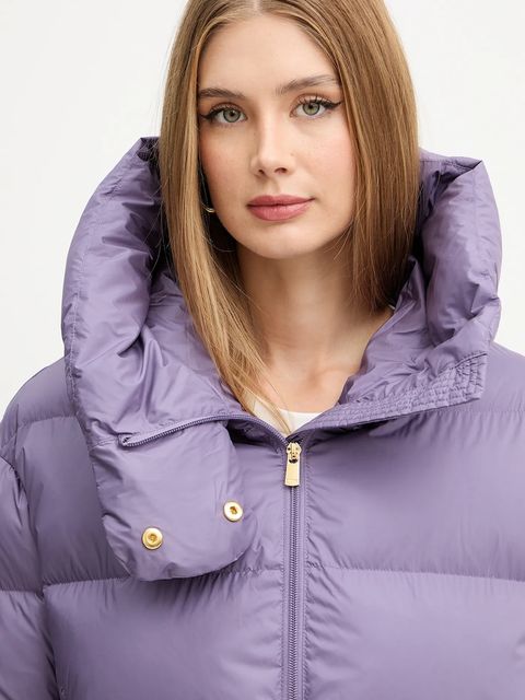 Pinko kurtka kolor fioletowy zimowa oversize 101602 A2P6