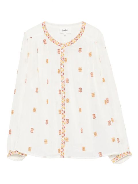 Ba&Sh Daphne geometric-pattern blouse - White - zdjęcie produktu nr 1