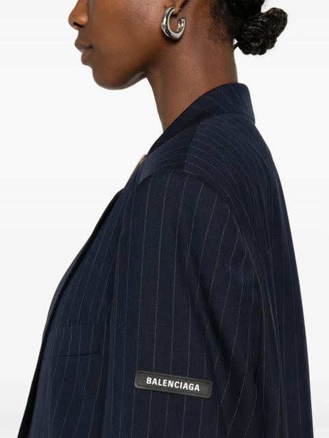 Balenciaga striped blazer - Blue