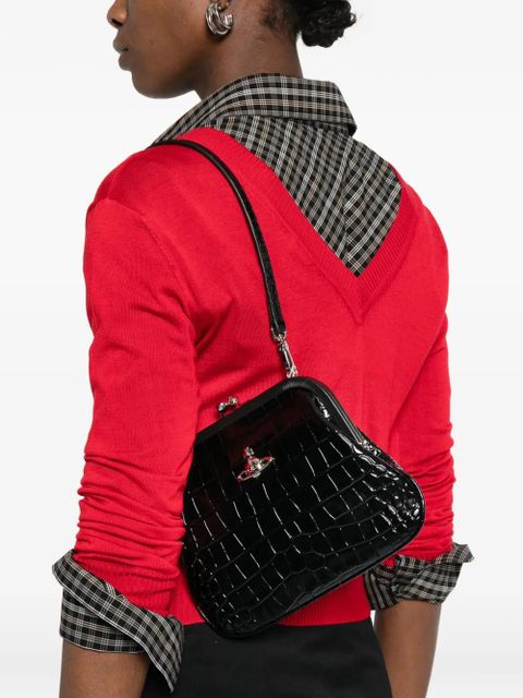 Vivienne Westwood Vivienne Orb embossed clutch bag - Black - zdjęcie produktu nr 2