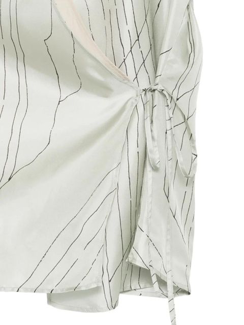 Alysi graphic-print wrap blouse - Green