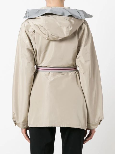 Prada hooded belted jacket - Neutrals