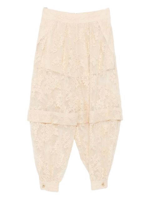 ZIMMERMANN Hypnotic lace floral trousers - Neutrals