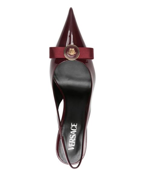 Versace 85mm Gianni Ribbon slingback pumps - Red