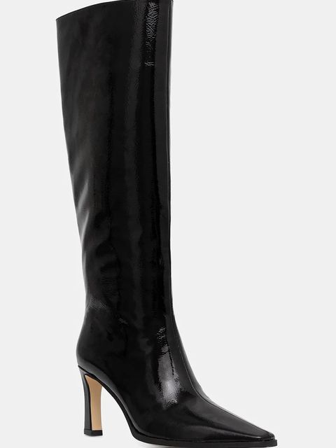 MICHAEL Michael Kors kozaki skórzane Darrah damskie kolor czarny na szpilce 40F5DRMB5A.001 - zdjęcie produktu nr 1