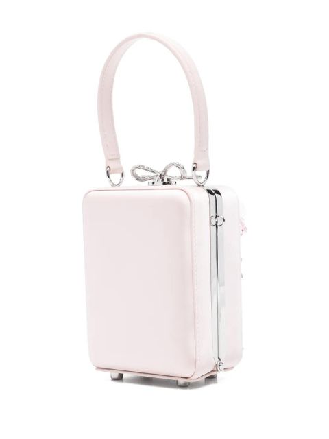 Self-Portrait floral embellished top handle tote bag - Pink - zdjęcie produktu nr 2