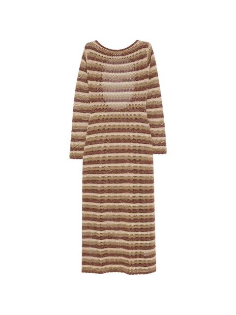 MC2 Saint Barth Robyn striped maxi dress - Neutrals - zdjęcie produktu nr 1