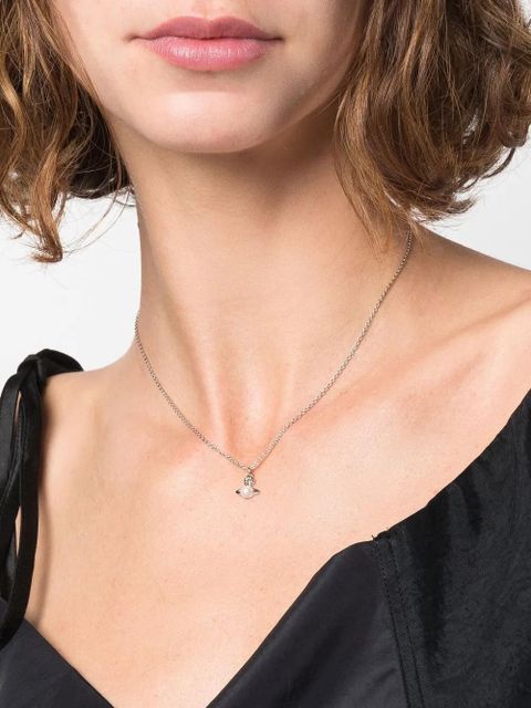 Vivienne Westwood pearl-logo pendant necklace - Silver - zdjęcie produktu nr 2