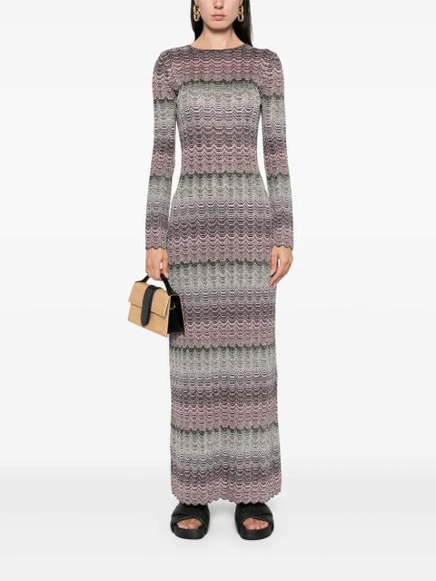 Missoni Greek-motif maxi dress - Pink