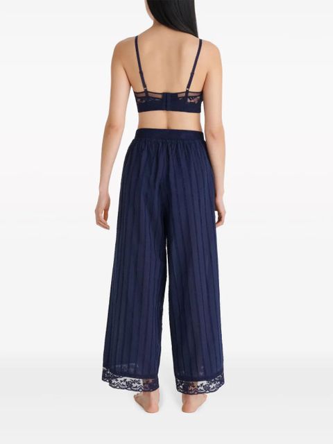 ERES lace-trim wide-leg trousers - Blue