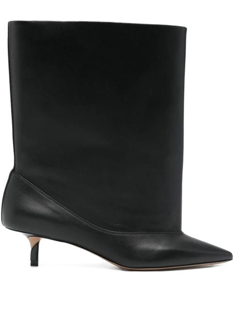 Jacquemus 45mm pointed-toe kitten-heel boots - Black - zdjęcie produktu nr 1