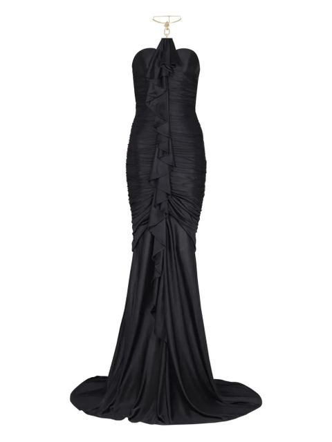 Balmain draped-bustier dress - Black - zdjęcie produktu nr 1