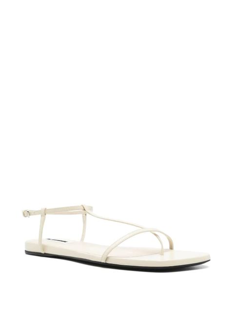 Jil Sander square-toe thong sandals - White