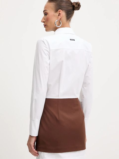 Patrizia Pepe sukienka kolor biały mini prosta 8A1562 A623