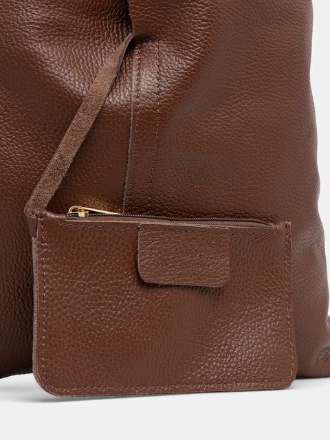 Answear.LAB torebka skórzana kolor brązowy