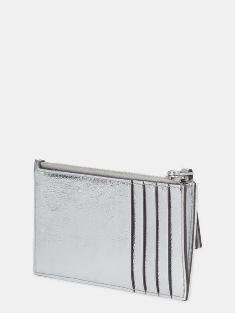 Tory Burch portfel skórzany Kira Diamond damski kolor srebrny 175012-040 - zdjęcie produktu nr 2