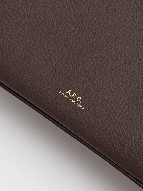 A.P.C. torebka bawełniana Sac Vera Shoulder kolor brązowy PXCBL.F61974