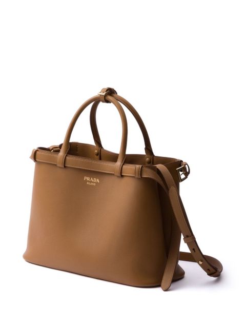 Prada medium Buckle tote bag - Brown