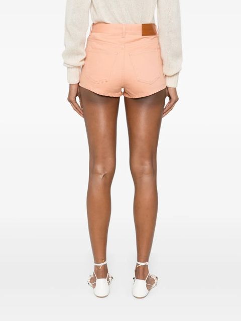 Chloé logo-plaque shorts - Orange