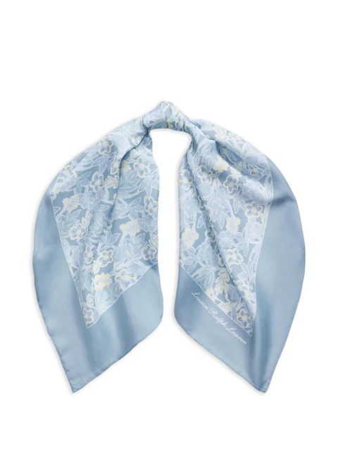 Lauren Ralph Lauren floral-print scarf - Blue - zdjęcie produktu nr 1