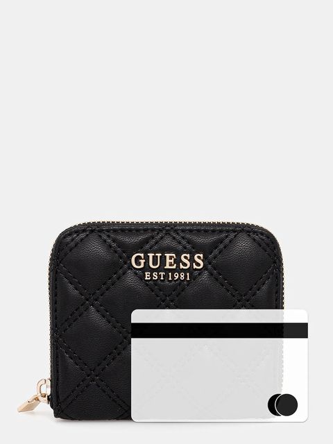 Guess portfel GIULLY damski kolor czarny SWQG96 73137