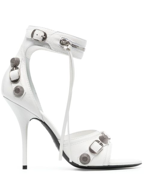 Balenciaga Cagole 110mm leather sandals - White