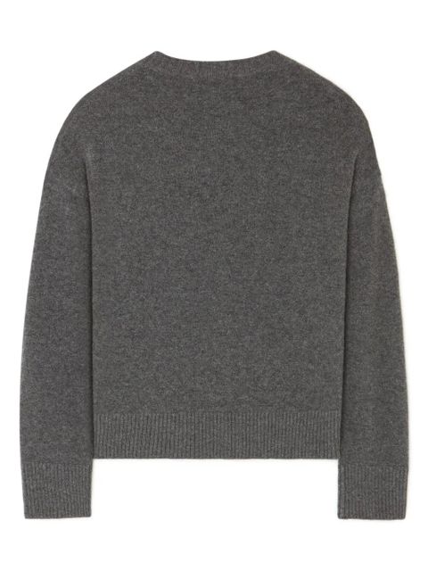 Alanui crew-neck cashmere-silk blend jumper - Grey