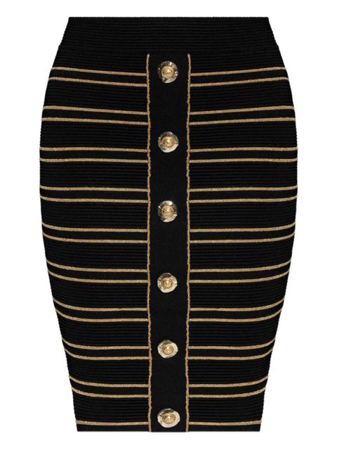 Balmain striped pencil skirt - Black - zdjęcie produktu nr 1