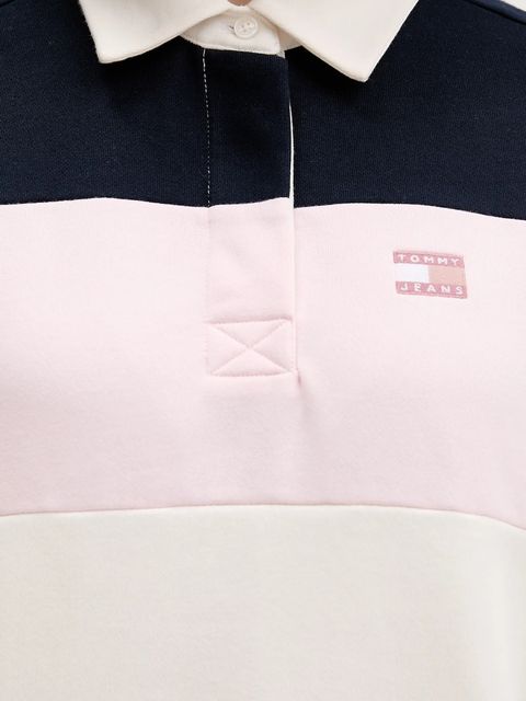 Tommy Jeans bluza bawełniana damska kolor różowy wzorzysta DW0DW21927