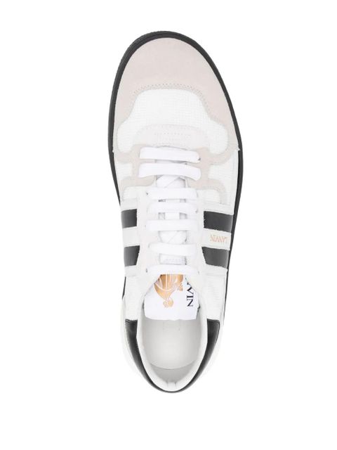 Lanvin Clay mesh-detail leather sneakers - White