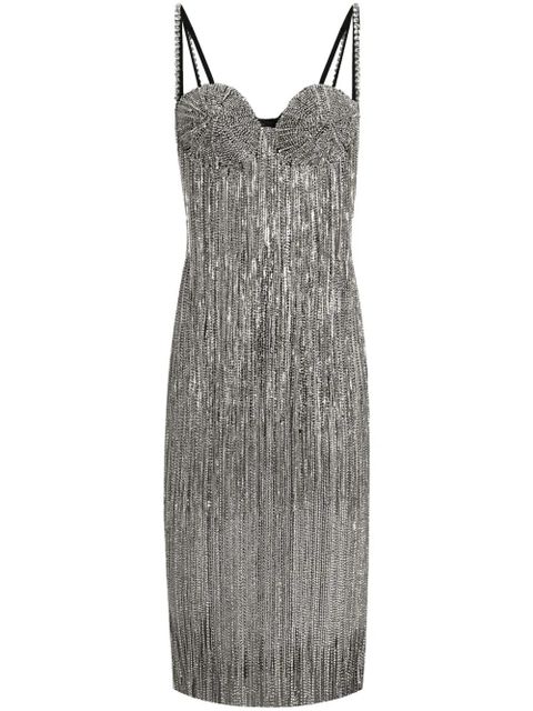 Dolce & Gabbana crystal-embellished midi dress - Silver - zdjęcie produktu nr 1