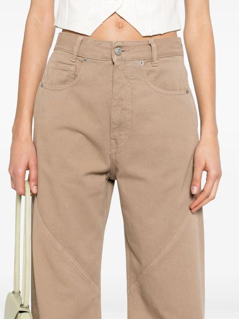 MM6 Maison Margiela high-rise wide-leg jeans - Neutrals