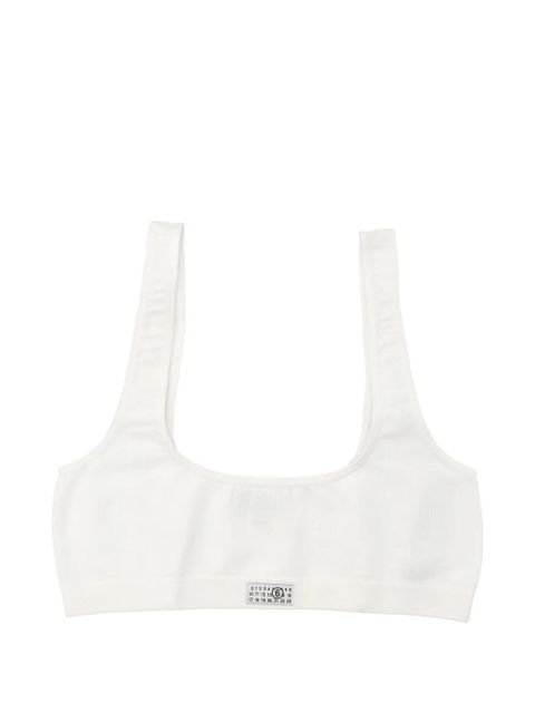 MM6 Maison Margiela Numbers-motif bralette - White - zdjęcie produktu nr 1