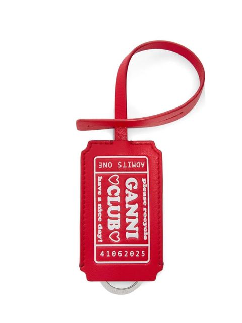 GANNI ticket-motif keyring - Red - zdjęcie produktu nr 1