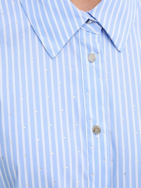 Morgan koszula damska kolor niebieski relaxed z kołnierzykiem klasycznym CRAY