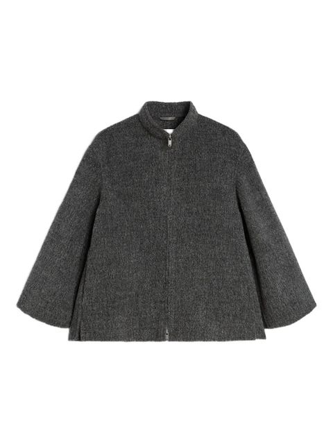 Jil Sander stand-up collar fleece jacket - Grey - zdjęcie produktu nr 1