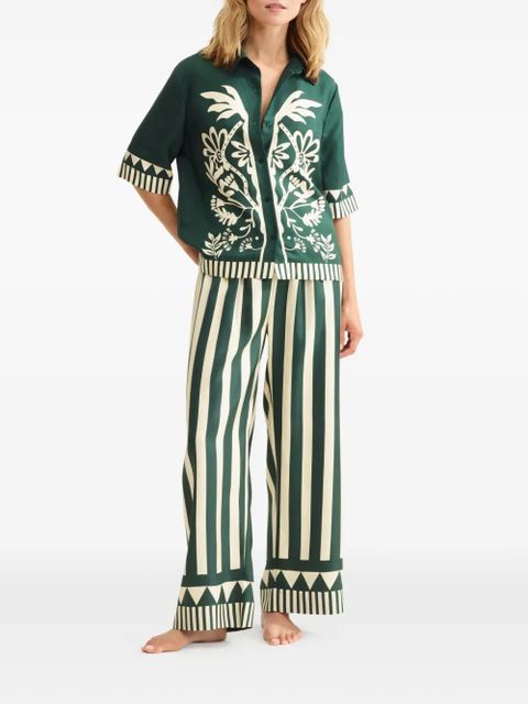 ERES Pacha striped-pattern trousers - Green - zdjęcie produktu nr 2
