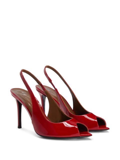 Giuseppe Zanotti 90mm Intriigo Open Toe sandals - Red - zdjęcie produktu nr 2