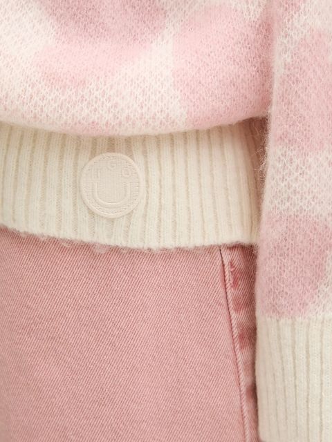 Hugo Blue sweter z dodatkiem wełny Sallyna_B damski kolor różowy 50555441