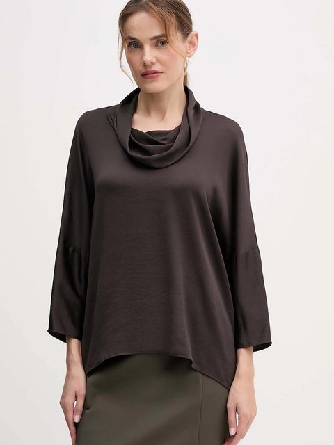 Joseph Ribkoff bluzka damska kolor brązowy gładka 254217 - zdjęcie produktu nr 1