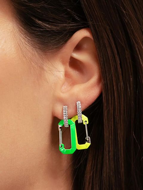 EÉRA 18K white gold small Chiara diamond earring - Green - zdjęcie produktu nr 2