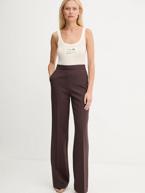 Elisabetta Franchi top z dodatkiem wełny kolor beżowy TK63B57E2 - zdjęcie produktu nr 2