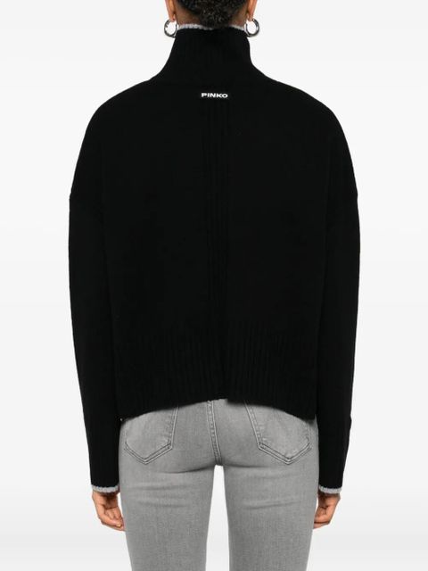 PINKO high-neck cropped sweater - Black - zdjęcie produktu nr 2