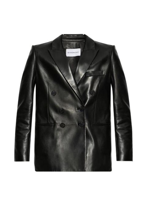 Givenchy double-breasted leather jacket - Black - zdjęcie produktu nr 1